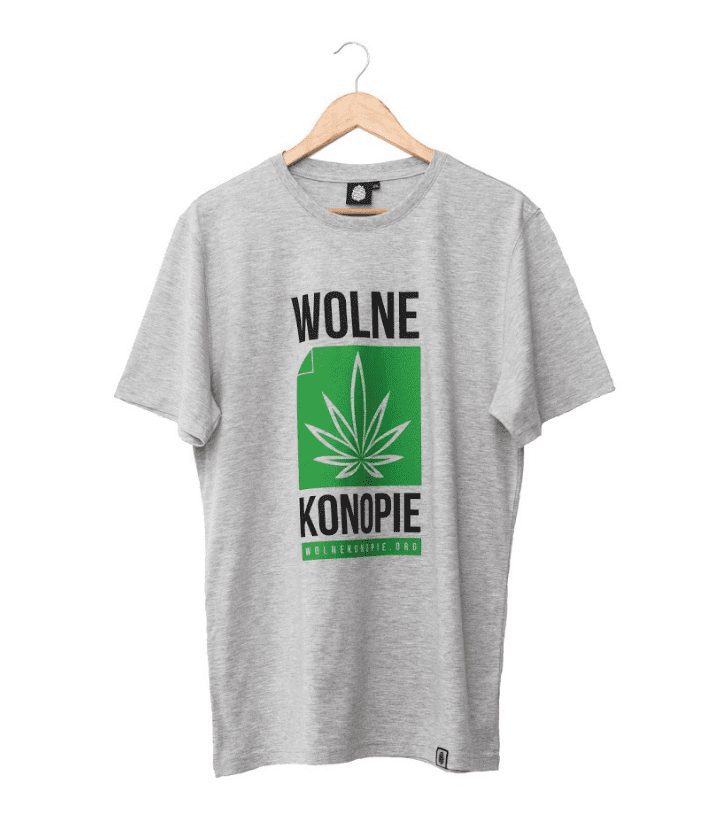 Koszulka Wolne Konopie szara