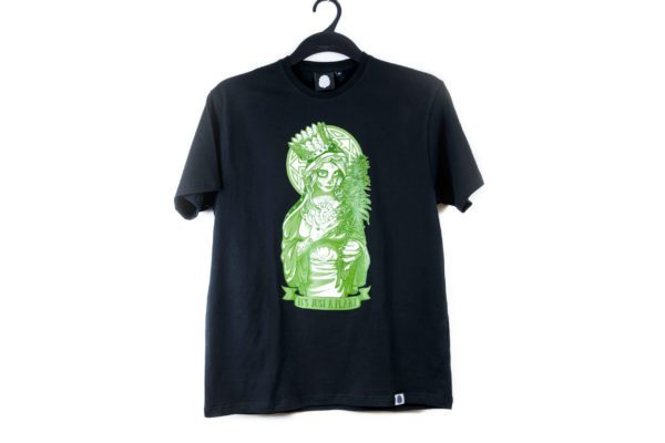 koszulka t shirt matka boska zielna wolne konopie marihuana
