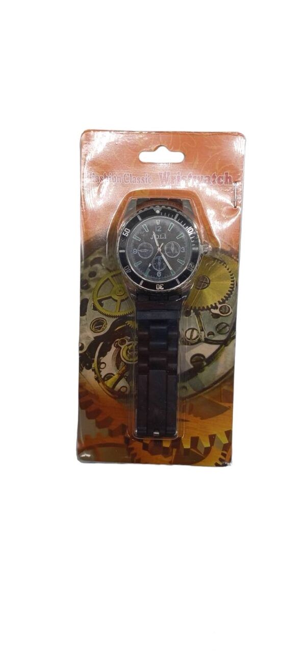 zegarek z mlynkiem czarny metalowy fashion