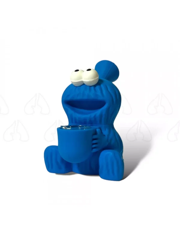 bongo-silikonowe-cookie-monster-wys-115-cm-szklany-cybuch odkrecany ustnik fajka wodna