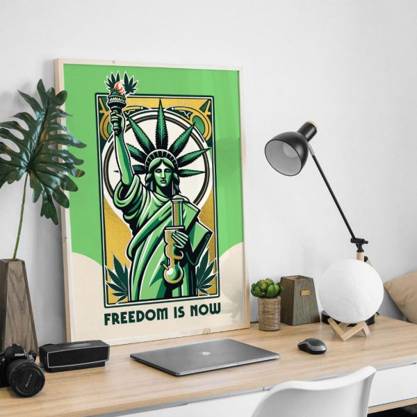 freedom is now weedecor plakat b2