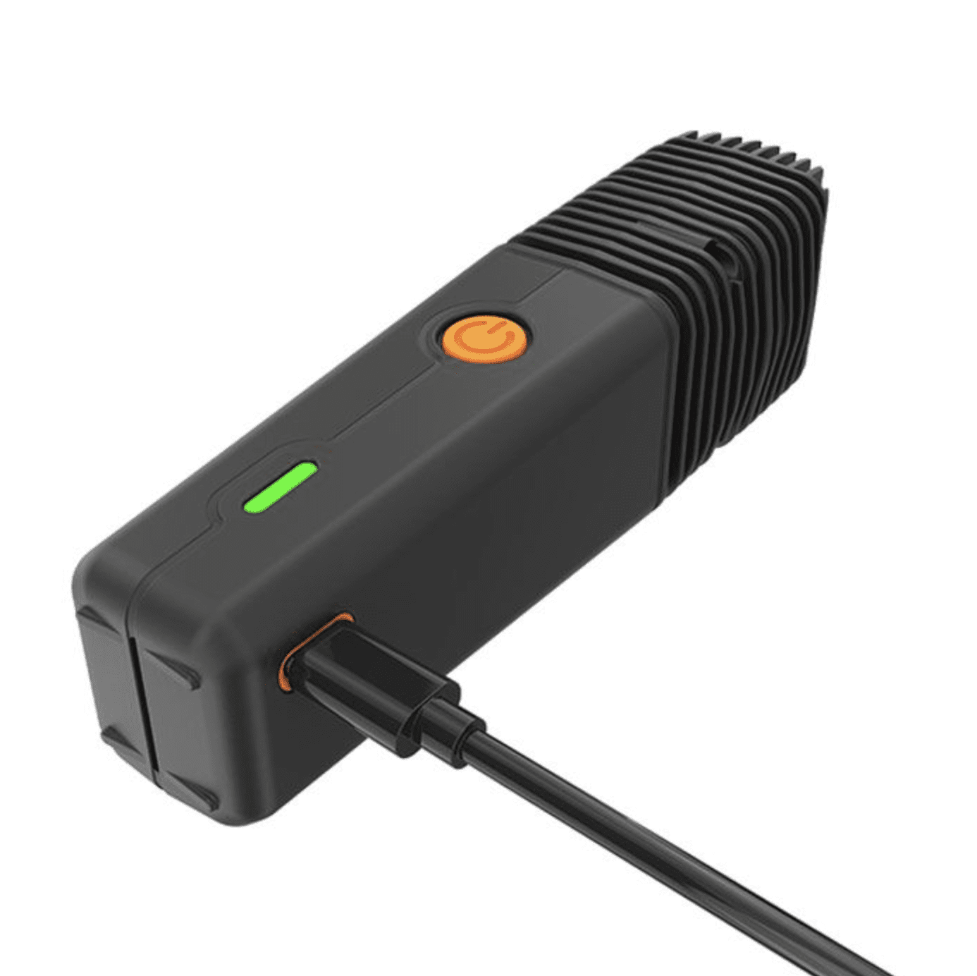 Waporyzator Storz & Bickel VEAZY – czarny model z widoczną ceramiczną komorą, portem ładowania USB-C i podświetlanym przyciskiem. Na innych zdjęciach pokazane są wnętrze urządzenia, różne kolory (czarny, pomarańczowy, niebieski, różowy) oraz aplikacja mobilna do kontroli temperatury.