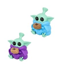bongo silikonowe baby yoda fiolet i niebieski dwa bonga mini